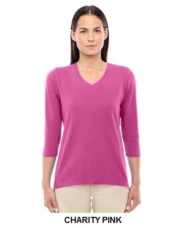 Devon & Jones Ladies' Perfect Fit™ Bracelet Length V-Neck Top", (DP184W)